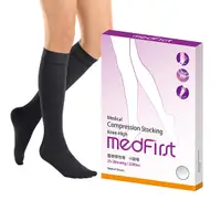 在飛比找Yahoo奇摩購物中心優惠-Medfirst 醫療彈性襪 200D 小腿襪 黑色 S號/