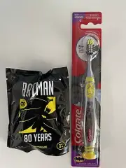 Colgate Batman Toothbrush for Children with Suction Cup, Kids 5+ Years Old