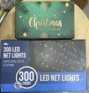 Joledomi 300 LED Christmas Net Lights (Multi-Color) + Christmas Snowflake Lights