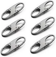 6 PCS Zipper Clip Theft Deterrents, Double Zipper Pull Replacements - Secure Your Belongings (Black)