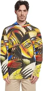 [Caihoyu] Men's Sun Shirt Hoodie Long Sleeve Fishing Shirt UPF 50+ Quick Dry UV Rash Guard Hooded Sunproof Shirts