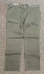Ariat Rebar M4 Mens Green DuraStretch Relaxed Straight Leg Work Pants Size 42/34