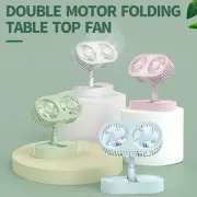 Foldable Fan Adjustable Wide Application Double Motor Foldable Fan Solid Color