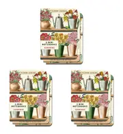 3x 3pc Cavallini Mini Notebook/Journal Set Diary Schl Writing Stationery Garden