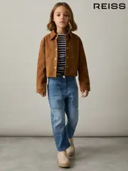 Reiss Blue Brady 4-9 yrs Barrel-Leg Patch-Pocket Jeans (AC4758) | $110