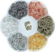 YAKA 420Pcs 12mm1Box 6 Colors Open Jump Ring,Ring Jewelry Keychain for Jewelry Making Accessories,1Pcc Jump Ring Open/Close Tool and 1Pcs Clear Box (0.47"/12mm)