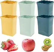 6Pcs Cup Slicer Reusable Fruit Slicer Stainless Steel Strawberry Slicer Premium Quickly Making Fruit Vegetable Salad Strawberry Cutter Multifunctional Reusable Fruit and Vegetable Slicer