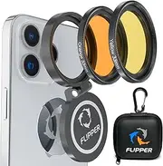 FL!PPER Flipper FlipKick Universal Aquarium Smartphone Camera Lens Filter Kit & Kick-Stand - Colored Fish Tank Filter Lenses – Smartphone Camera Accessories for Coral Reef Aquarium Tank Photography