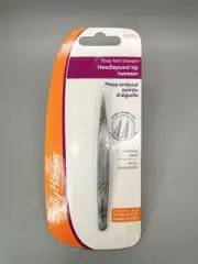 SALLY HANSEN Stray Hair Beware Needlepoint Tip Tweezer Ultra Sharp Tips Steel