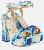 [Jimmy Choo] Jimmy Choo Gaia 140 platform sandals AU 8 multicoloured