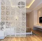 White Hanging Room Divider,12 Pieces Wood-Plastic DIY Panel Screens Partition Wa