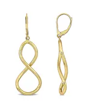 10K Italian Gold Figure Eight Earrings