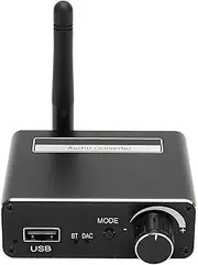 Digital to Analog Converter, Coaxial to 3.5mm DAC Wireless Sound Adapter with Receiver, Plug and Play, DAC Converter for TV, Phone, Tablet, Computer