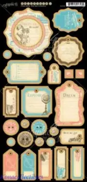 Graphic 45 Come Away With Me Chipboard #1 Journaling NEW!