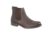 Roamers Mens Leather Twin Gusset Ankle Boots (Brown) (8 UK)