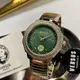 VERSUS VERSACE 凡賽斯男女通用錶 38mm 金銀12角形精鋼錶殼 墨綠色中二針顯示, 幾何立體錶面款 VV00088