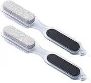 FOMIYES 2pcs 4 1 Foot Scrubber Stone Foot Pumice Foot Brush Pumice Scouring Pad Foot Care Tool Foot Scrub Brush Shower Pumice Stone Pumice Stone Nail File Clean Foot Wash