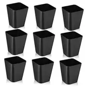 9 Pieces Garbage Can 2 Gallon Small Trash Cans Bulk Bathroom Trash Bin Black