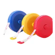 9 PCS 1.5m Cute Plastic Mini Automatic Retractable Tape Measure(Random Color Delivery)