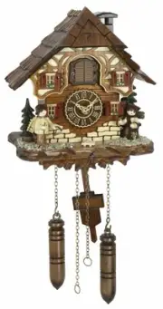 Quartz Cuckoo Clock Black forest house with music TU 4272 QM HZZG NEW