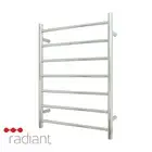 Radiant RTR01 Round Heated Towel Rail - 600 x 800mm - Mirror Polished