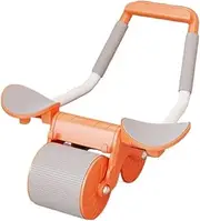 Ab Workout Equipment Exercise Wheel Rebound Abdominal Wheel Ab Abdominal Exercise Roller Automatic Rebound Belly Wheel Stomach Exercise Tool(Orange)