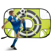 Pop Up Football Goal Set Portable Foldable Football Goal Net with Storage Rexol