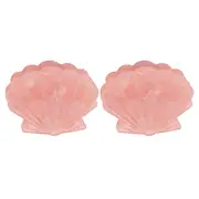 2PK Annabel Trends Tamed Hair Claw Shell Clamp Women's Accessory 8.5cm Pink