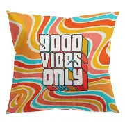 Abstract Hippie Pillows Covers, Retro 60s 70s 80s Home Decor, 18x18 Flannel
