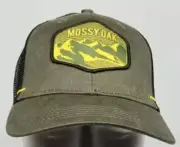 Men's MOSSY OAK Green/Black Mesh Snapback Adjustable Baseball Cap Hat