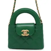 Chanel Chain Shoulder Bag Matelasse Coco Mark Aged Calf Leather Ap3435