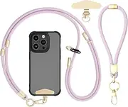 ZANZER Universal Phone Lanyard Crossbody Phone Strap and Wrist Strap Set, Adjustable Neck Strap Metal Buckle Cell Phone Cord Strap Compatible with Most Mobile Phone