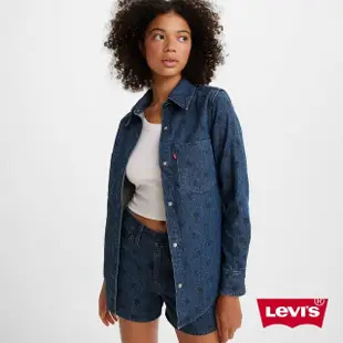 【LEVIS 官方旗艦】Wellthread環境友善系列 女款 長版牛仔襯衫外套/天然染色工藝 熱賣單品 A4611-0000