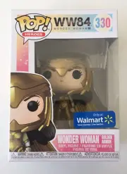 New Funko Pop Marvel 80 Walmart Golden Armor Wonder Woman Pop Protector Included