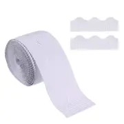 3.9inch x 49.2ft Bulletin Board Border Scalloped Trim for Classroom Decor White