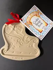 Brown Bag Cookie Mold Santa’s Sleigh Christmas 1993 With Recipe Book