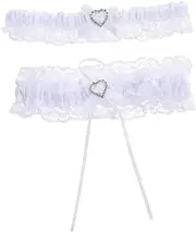 [BESTYASH] Leg Ring Wedding Garters for Bride Bridal Bridesmaid Lace for Weddings Garters Bride White Cloth