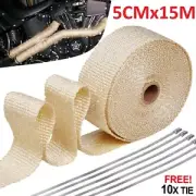 Insulation Exhaust Heat Wrap Heat Resistant Tape Exhaust Wrap Ties Exhaust Tape