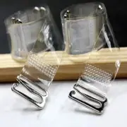 Metal Buckle Bra Straps - Elastic Transparent Adjustable Strap Intimates 1 Pairs