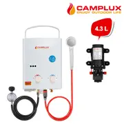 CAMPLUX Portable Gas Hot Water System Outdoor Camping Pump Caravan Instant