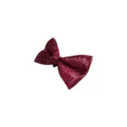 Mens Dark Red Sparkly Glitter Patterned Bow Tie