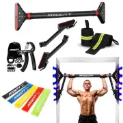 Pull Up Bar for doorway With Hand Grip Strengthener & Resistance Bands, Chin