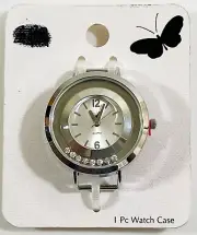 Joann Stores LLC Quartz Silver Tone Rhine Stone Movement Watch Face #13559