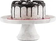 Radicaln Marble Cake Stand White 12"x6" Inch Handmade Cake Holder for Tea Party Decorations - Cake Stand & Donut Stand for Party Decor - Kitchen Décor & Party Supplies