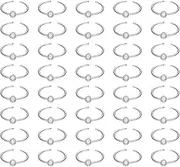 [Layguly] 40PCS Basic Clear Rhinestone C Shape Nose Rings, 316L Stainless Steel Hypoallergenic 22G Nose Rings, Unisex Fashion Simple Piercing Jewelry, 22G, Rhinestone Stainless Steel, rhinestone