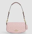 Coach Powder Pink Andrea Shoulder Bag In Signature Canvas CV973 Brand New