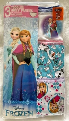 Disney Frozen Anna Elsa Girls' 3 Piece Panty Set