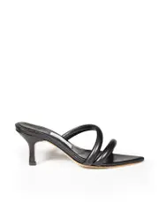 Black Leather Clove Sandals