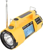 Generic 5000mah Emergency Radio, SW/NOAA/AM/FM Weather Radio, Solar Powered Hand Crank Chager with Bige Batery Powered, Portable,Cellphone Charge,SOS,Flashlight