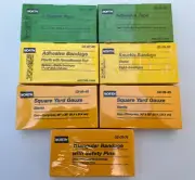 North First Aid Kit Components Lot of 7 Bandages Tape Gauze NEW USA